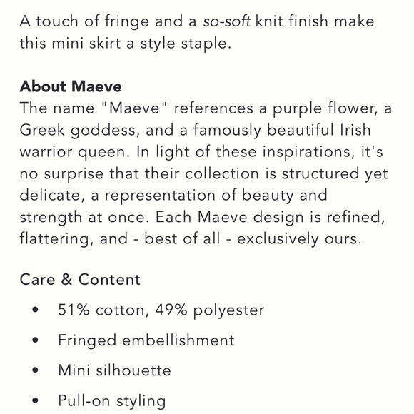 New Anthropologie Maeve Tamara Fringed Mini Sweater Skirt Pink Size Small NWT - Picture 9 of 9